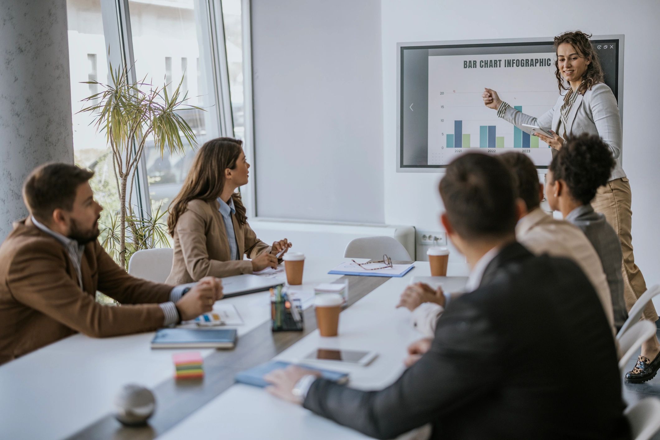 Business presentation focused on growth planning and financial performance